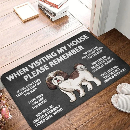 Bathroom Non-Slip Dog Picture Doormat
