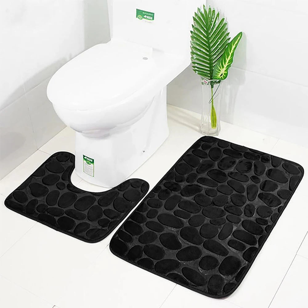 Set of 3 Bathroom Bath Mat Set